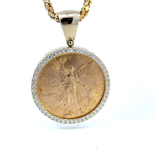 Gold Coin Pendant - 50 Pesos