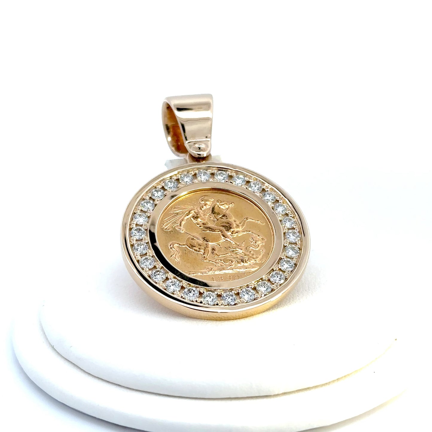 Diamond Bezel Coin - British 