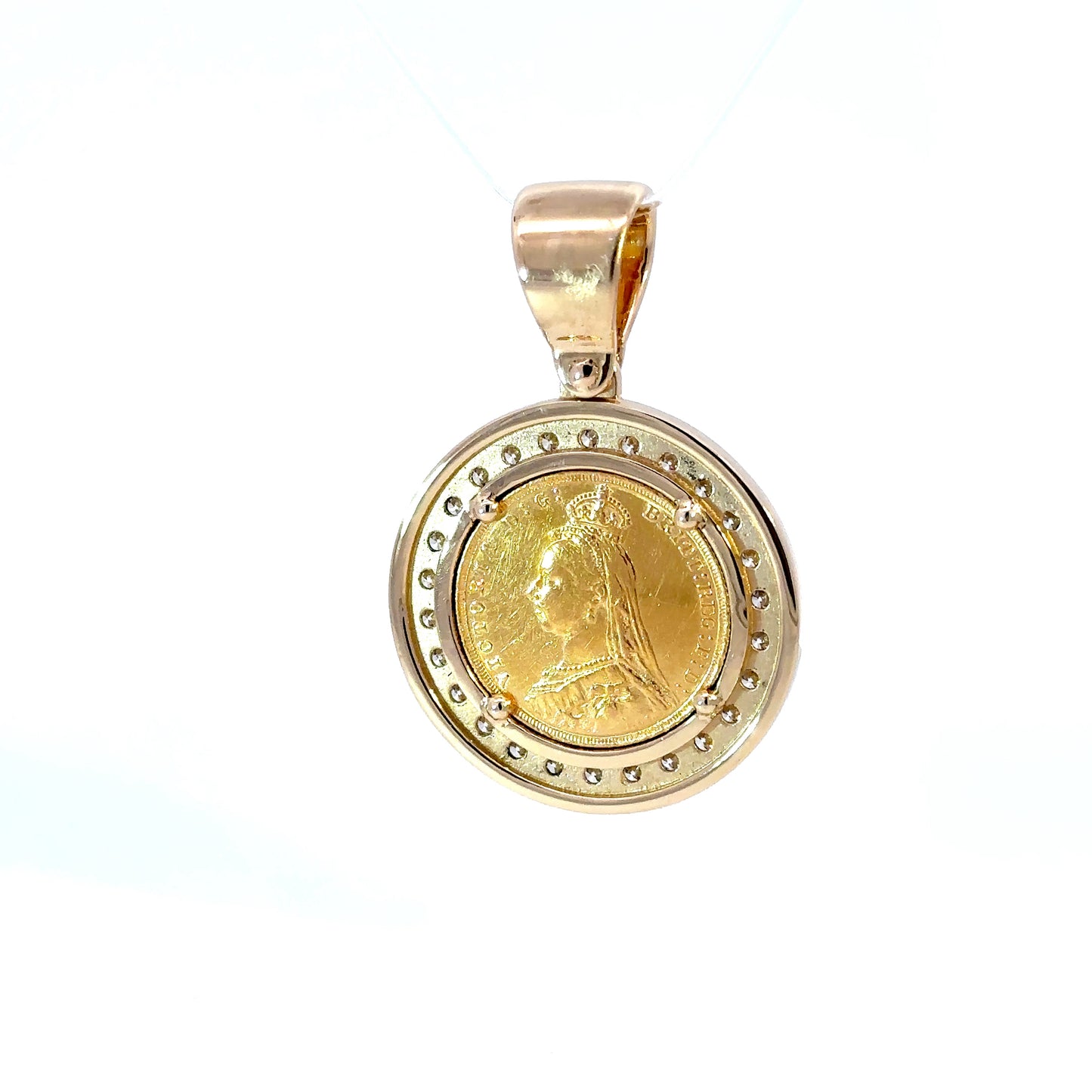 Diamond Bezel Coin - British 