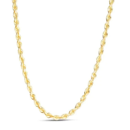 14K Yellow Gold Rope Chain with Lobster Clasp