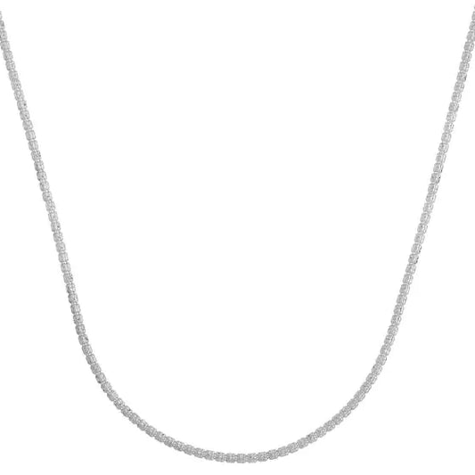 14K White Gold  Ice Chain with Lobster Clasp